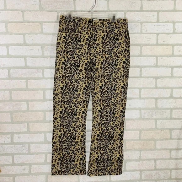 J. Crew - High Rise Kickout Crop - Leopard - Picture 6 of 9